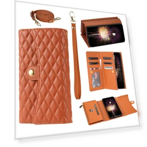 Wallet Case PU Leather Stand Phone Cover with Shoulder Strap — Smartwatch Protectors, Smartwatch 2025