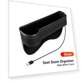 Car Gap Storage Box with RGB USB Smart Fast Charger — Bench Seat, Reakosound