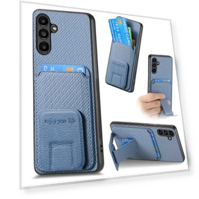 Folding Kickstand Leather Coated TPU Phone Cover — Screen Protectors, Smartwatch 2025