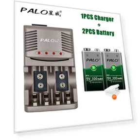 Ni-CD Ni-MH 9V Rechargeable Battery with Smart Charger — Chargers, PALO