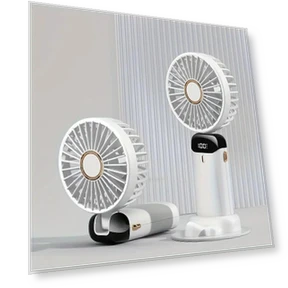 Universal 5-Speed Mini Fan with LED Display — Portable Cooling Solutions, Popular House