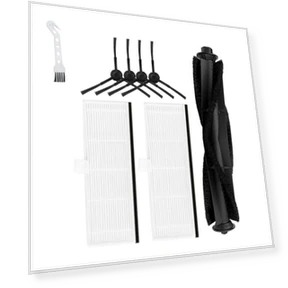 Replacement Main Roller Brush, Side Brush, HEPA Filter, Mop Cloth Accessories — Parts & Accessories, Lntelligent Living Hall