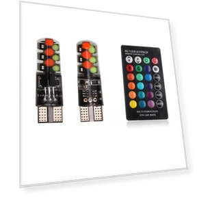 RGB LED T10 W5W Car Lights — Vehicle Safety Signals, RuJia Home Decor