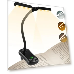 Adjustable Rechargeable Touch Book Light — Reading Lights, Elegant Living House