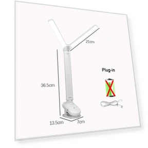 Dual Head LED Desk Lamp with Clamp and Touch Control — Study & Desk Lighting, Elegant Living House