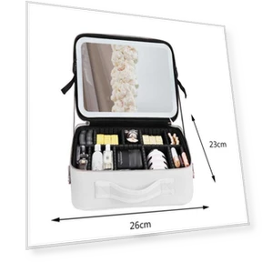 Smart LED Cosmetic Case with Mirror — Cosmetic Cases, Home Textile Home Decoration