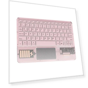 Transparent RGB Bluetooth Keyboard with Touchpad — Keyboards, Bellatrix
