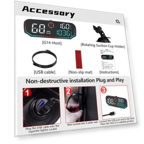 Upgraded Car Head Up Display GPS Smart Auto HUD Digital Speedometer — Car Accessories & Gadgets, IKEA Supermarket