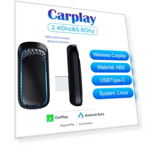 2-in-1 Color AI Box Mini Carplay and Android Auto Adapter — Car Essentials, A Auto Parts Mall