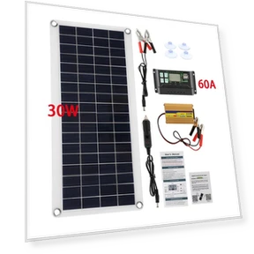 30W Solar Panel Power System with 1000W Inverter and USB Controller — Power Inverters, Stone Home