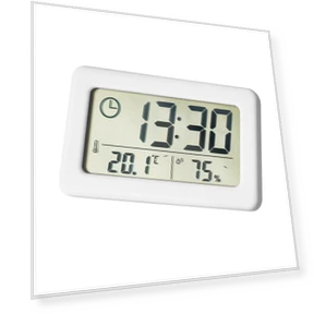 Digital LCD Display Silent Desk Clock with Temperature Sensor — Clocks, Rainbow Rain