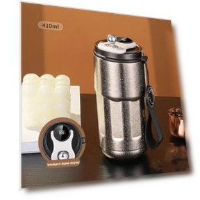 Titanium Thermos with Smart Display — Beverage Warmers, Cozy Cottage-Relax