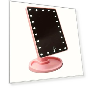 Adjustable Cosmetic Mirror with LED Lighting — Handheld, Build My Home