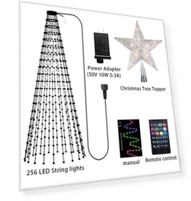 Christmas Tree Star Lights RGB LED String Lights — String Lights, Rainbow Rain