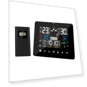 Touchscreen Weather Station with Digital Display — Weather Monitoring Clocks, Super Featured