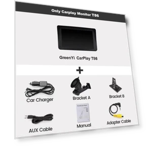 7-inch Touch Screen WiFi Wireless Apple Carplay and Android Auto Car Multimedia Monitor with AHD 1080P Rear View Camera — Stereo Receivers, JOHO - CarGear