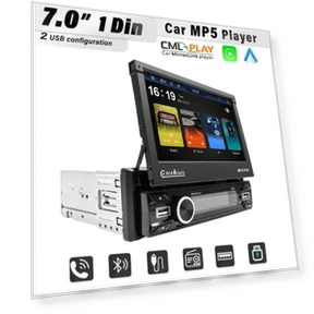 7-inch Wireless Android Auto CarPlay 1Din Video Multimedia MP5 Player — Stereo Receivers, JOHO