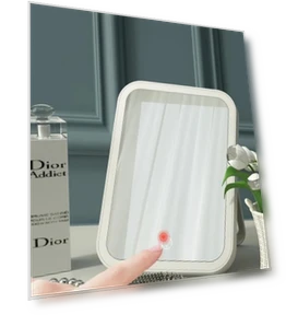 Compact LED USB Makeup Mirror with Touch Screen and Dimming Function — Compact & Travel, AE Selection
