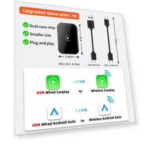 Mini 2-in-1 Wired Wireless Ai Box Carplay Android Auto Adapter — Phone Accessories, JOHO - CarGear