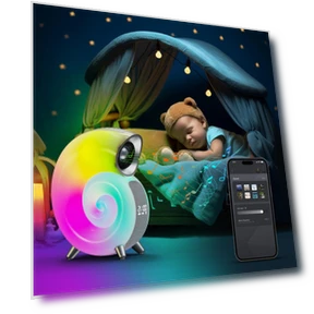 Smart Bluetooth Speaker with Alarm Clock and Sleep Light — Alarms & Clocks, Thunder And Fire