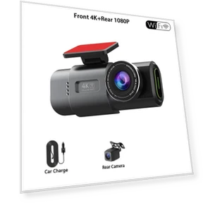 UHD 4K+1080P Dash Cam Dual Lens Car Recorder — Dashboard Cameras, JOHO - CarGear