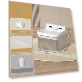 Wireless Silent Water Fountain for Cats — Fountains, Pet family bucket