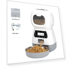 Automatic Pet Feeder with Stainless Steel Bowl — Feeders, Build My Home