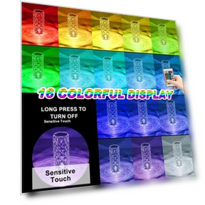 Crystal Table Lamp — Overhead Lighting, Rainbow Rain