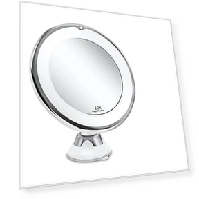 Flexible Makeup Mirror with LED Lighting — Handheld, Light makeup