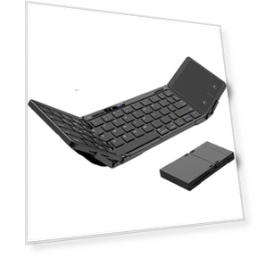 Portable Foldable Three-Layer Bluetooth Keyboard with Touchpad — Keyboards, GYROBALL