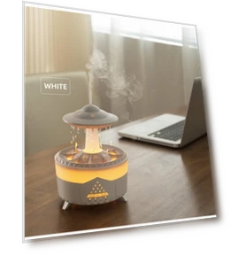 Rotating Rain Humidifier with Color LED Night Light — Air Moisturizers, Lntelligent Living Hall