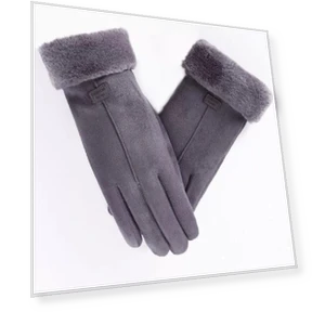 Self-Heating Fleece Gloves with Half-Open Fingers and Touchscreen — Gloves, Female s