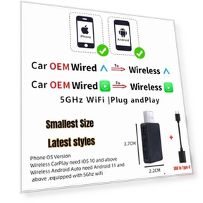 2-in-1 Wireless CarPlay Android Auto Adapter — Car Essentials, Happy Home Mall