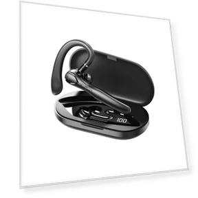 Bluetooth Headset with Dual Microphones and Noise Cancellation — Headsets, QUEED