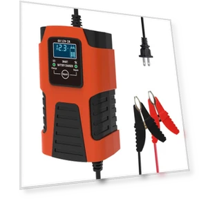 Digital Car Battery Charger with LCD Display — Battery Chargers, Simplistic Living Home
