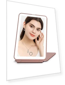 Portable Touch Makeup Mirror with 3 Lighting Modes — Compact & Travel, Vinde Home
