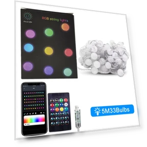 RGB Globe Smart Colorful Lights — Outdoor String Lights, Lntelligent Living Hall