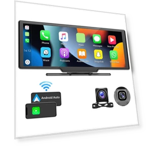 Wireless Carplay Android Auto Dash Cam — Rearview Safety Systems, Chic Home