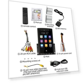 10.1-inch 2Din Universal Android Radio with Tesla-style Vertical Touchscreen — Stereo Receivers, Auto Accessories Home