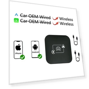2 in 1 Wireless CarPlay USB Dongle with Android Auto — Stereo Receivers, Auto Launcher
