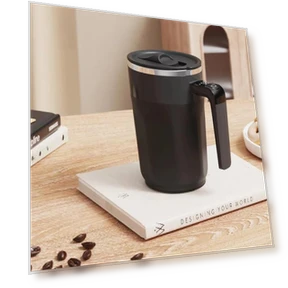 Automatic Magnetic Mixing Mug with LCD Display — Beverage Warmers, DC-HOME-4