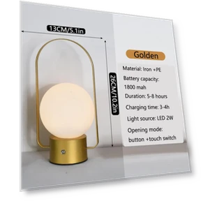 Rechargeable LED Desk Lamp with Touch Sensor — Study & Desk Lighting, JOHO - CarGear
