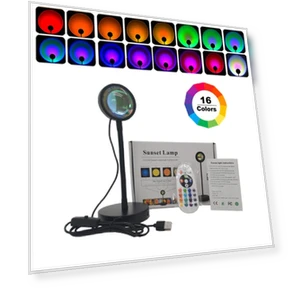 Smart Bluetooth Night Light Rainbow Sunset Projector Lamp — Night Lights, Supermarket GO