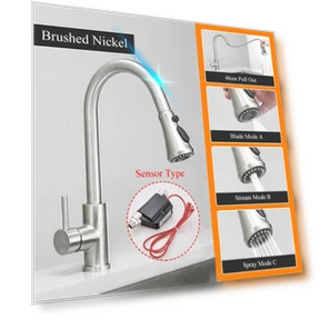 Smart Touch Kitchen Faucet — Smart-Touch Kitchen Faucets, JOHO - CarGear