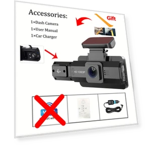 Triple Camera Car Dash Cam — Dashboard Cameras, Auto Accessories Home