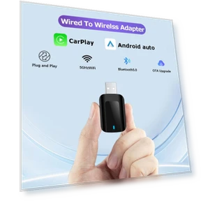 Wireless Carplay 2-in-1 Android Auto Smart Dongle — Stereo Receivers, Auto Launcher