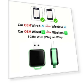Wireless CarPlay Adapter 2-in-1 for Apple iPhone and Android — Phone Accessories, Auto Launcher