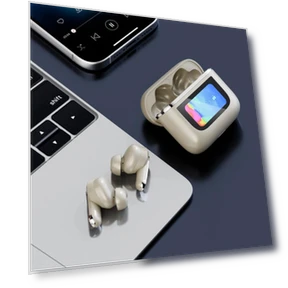 Wireless Earbuds with Color LED Display — In-Ear Headphones, Plus-size underwear Home