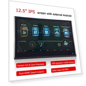 13.3-inch IPS Touchscreen Android 9.0 Car Headrest Player — Stereo Receivers, JOHO