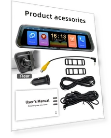 9.36-inch 2.5D Rearview Mirror with Touch Screen — Interior Mirrors, Auto Launcher